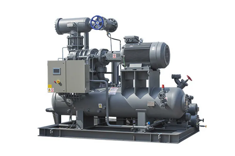 Unit Kompresor Sekrup Dua-Tahap Tipe Terbuka, Terpasang Terpisah pada Skid (Skid-Mounted Separate Two-Stage Screw Compressor Unit)